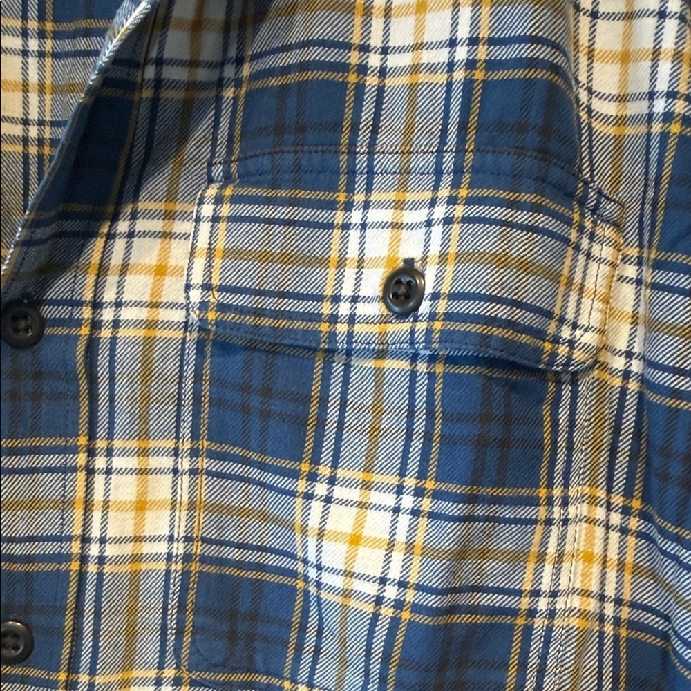 Filson Casual Blue and White Plaid Shirt - Picture 3 of 5